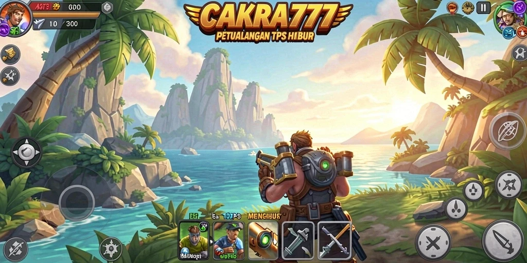 Tangkapan layar gameplay menampilkan aksi seru di CAKRA777.