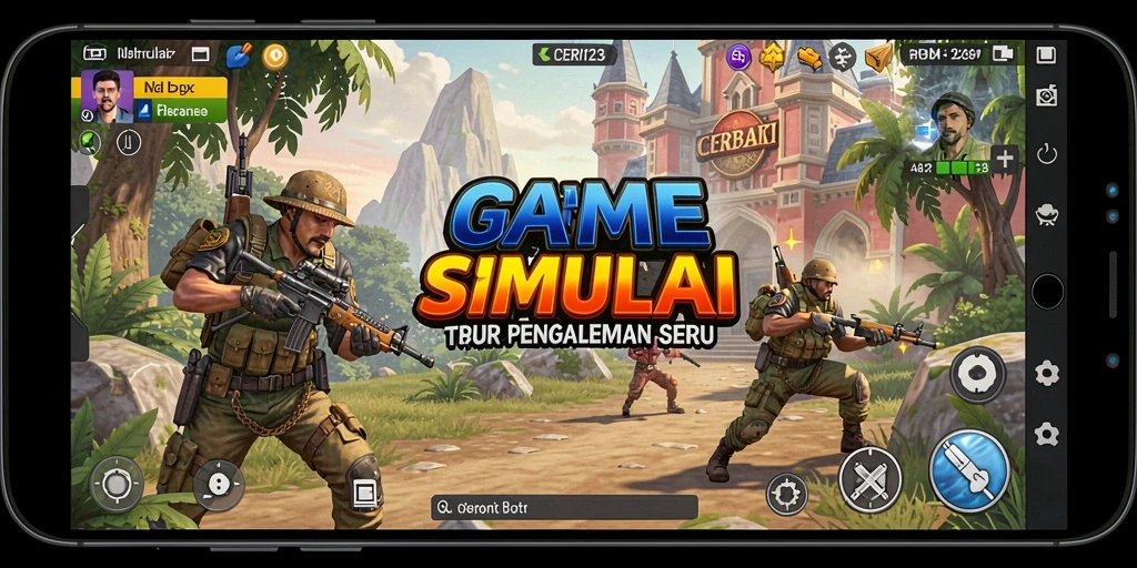 Tangkapan layar utama dari gameplay <strong>CERI123</strong> menunjukkan dunia simulasi yang menawan.