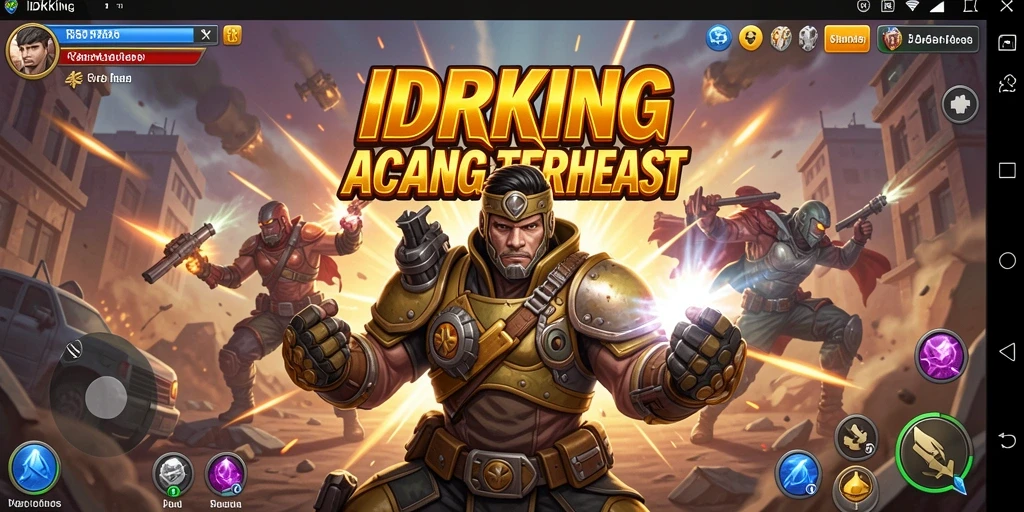 Tampilan gameplay seru IDRKING yang penuh aksi.