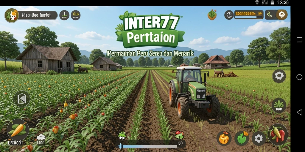 Tampilan gameplay menarik dari INTER77 dengan aktivitas pertanian.