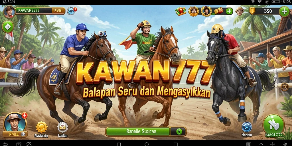Tampilan gameplay balapan seru di KAWAN777.