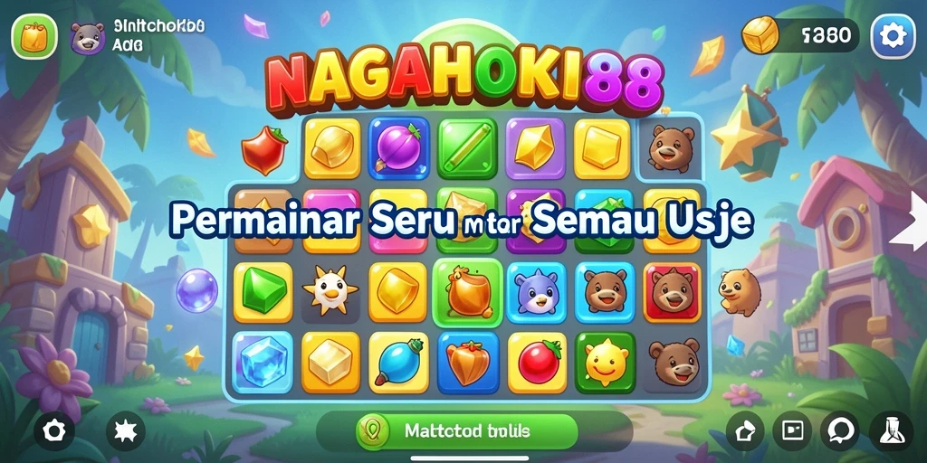 Screenshot menunjukkan aksi seru gameplay Match-3.