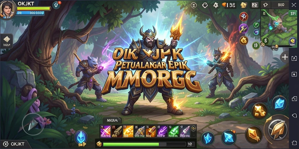 Screenshot gameplay <strong>OKJKT</strong> yang menampilkan pertarungan epik antara karakter dan monster.