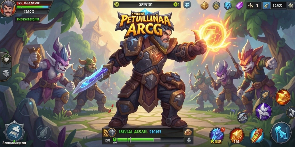 Screenshot utama SPIN101 menampilkan aksi pertarungan di dunia ARPG yang menakjubkan.