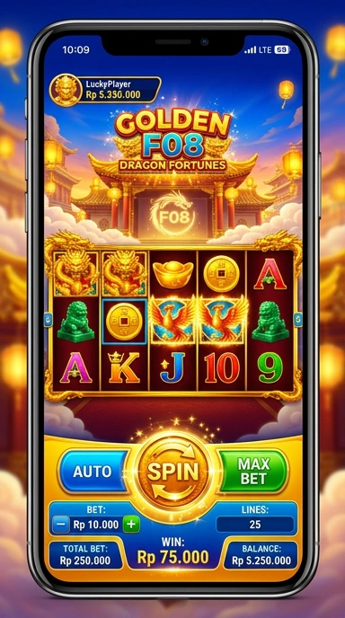 Screenshot antarmuka pengguna aplikasi f08 yang menarik.